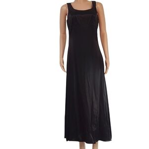 Up beat Vintage Lightweight Lace Back Maxi Perfect Little Black Dress Sz 11